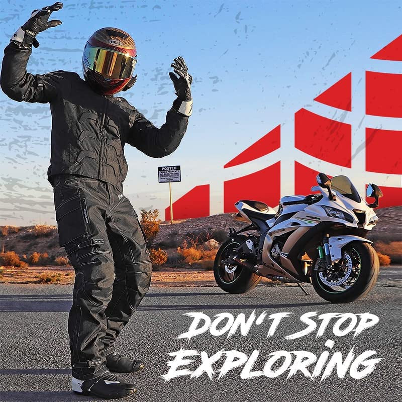 Spyder Motorcycle Jacket for Men with Weather Resistant Cordura Textile Fabric for Enduro Motocross Jacket