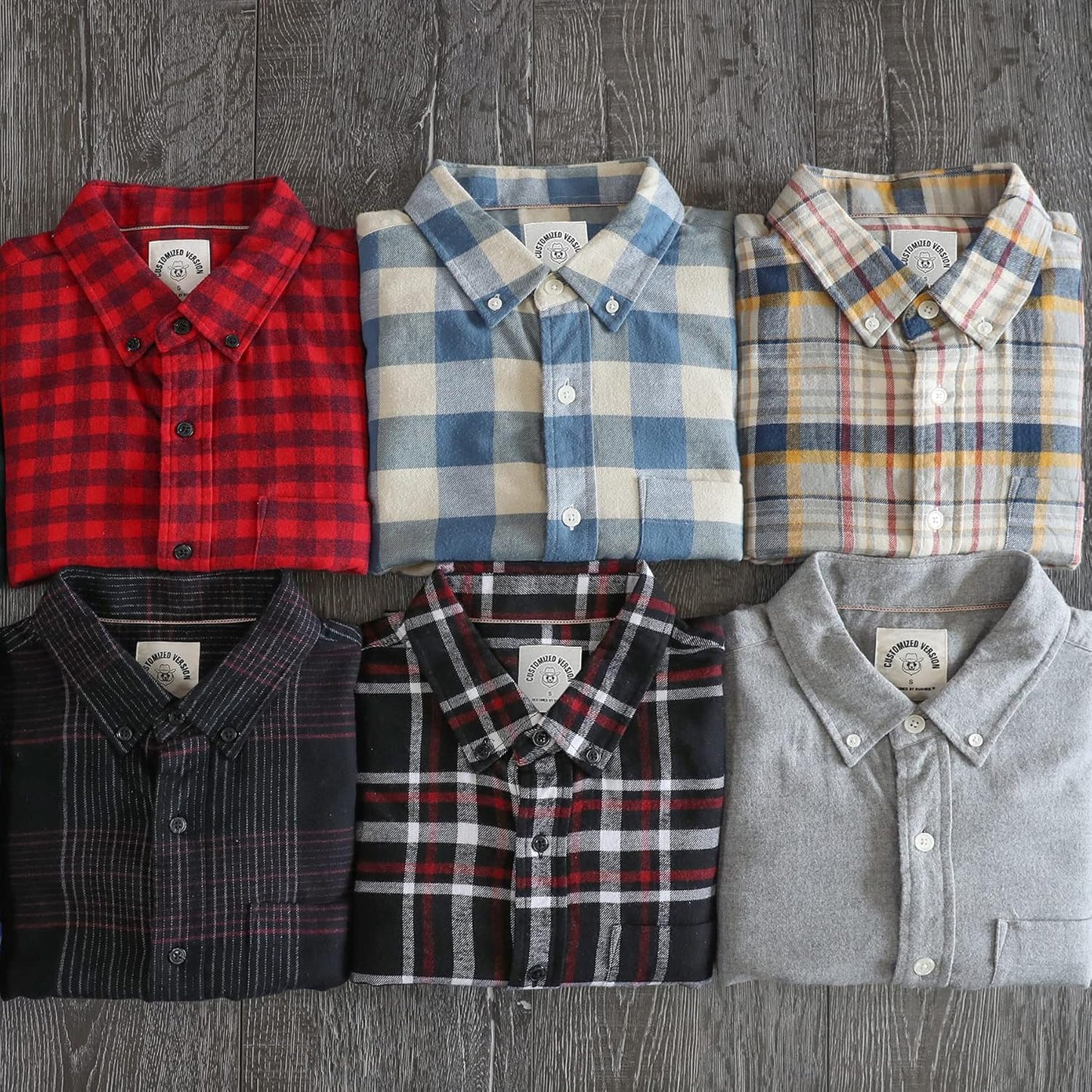 ® Flannel Shirt for Men Plaid Mens Button down Long Sleeve Shirts Cotton Casual