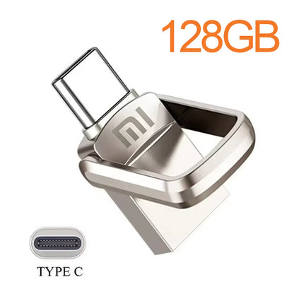 Xiaomi Metal 2TB Pendrive USB 3.0 Key Type C High Speed USB Flash Drive 512GB Storage PC Phone Data Transfer Memory Stick 128GB