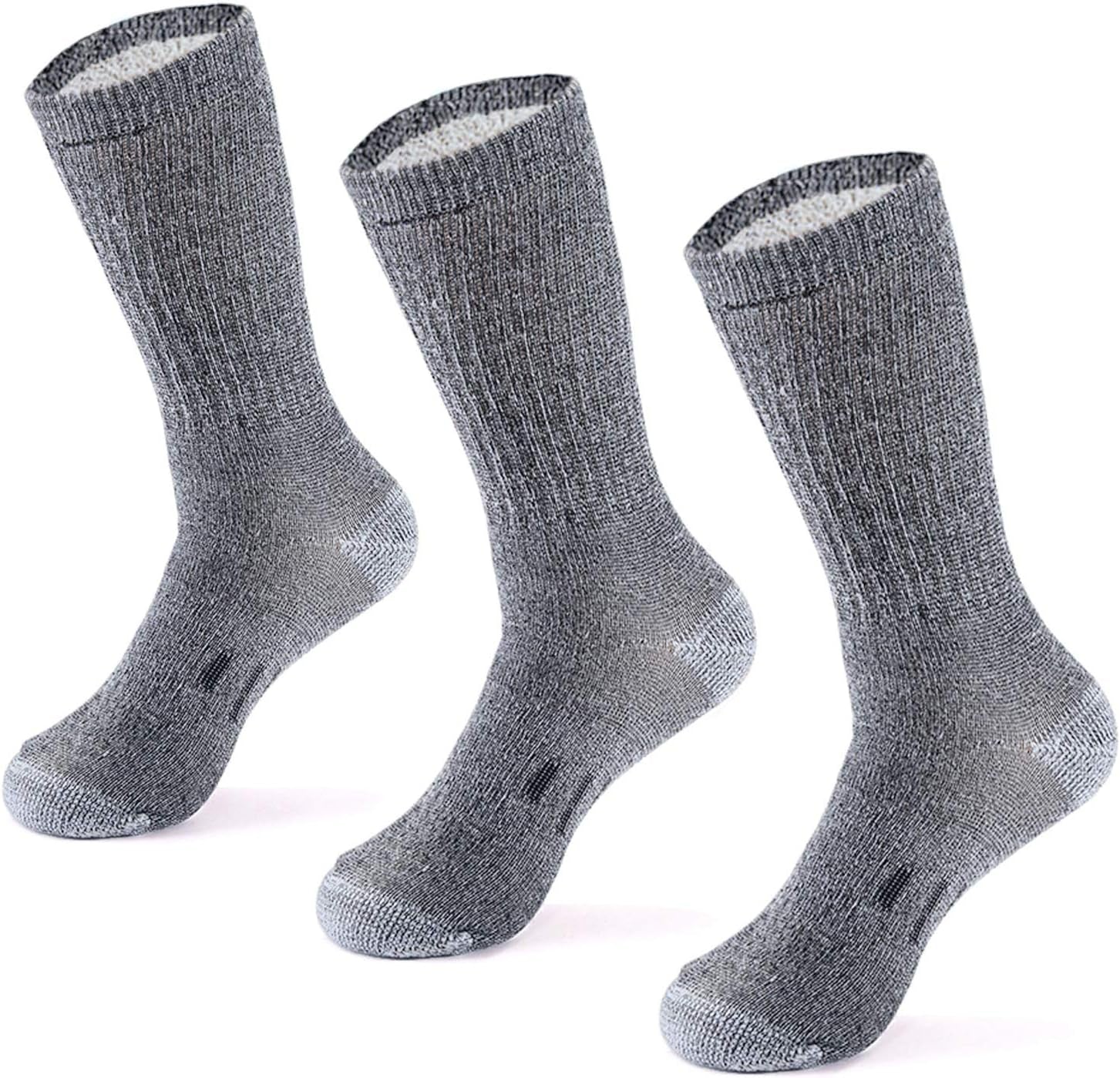 Merino Wool Hiking Socks for Men and Women – 3 Pairs Midweight Cushioned – Warm N Breathable