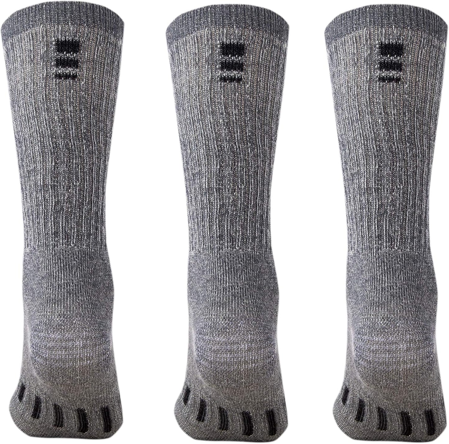 Merino Wool Hiking Socks for Men and Women – 3 Pairs Midweight Cushioned – Warm N Breathable