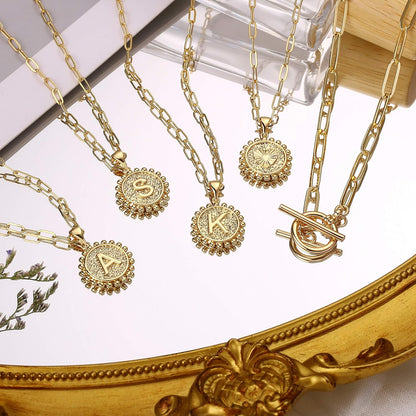 Gold Layered Necklace for Women - 14K Gold Plated Necklace Dainty Layered Necklace Set Initial Necklace Gold Necklace for Women Letter K Necklaces Gold Jewelry for Women