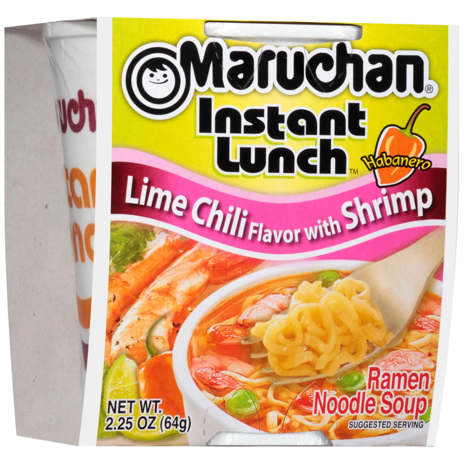 Instant Lunch Ramen Noodles, Lime Chili Flavor with Shrimp, Shelf Stable, 2.25 Oz Cup