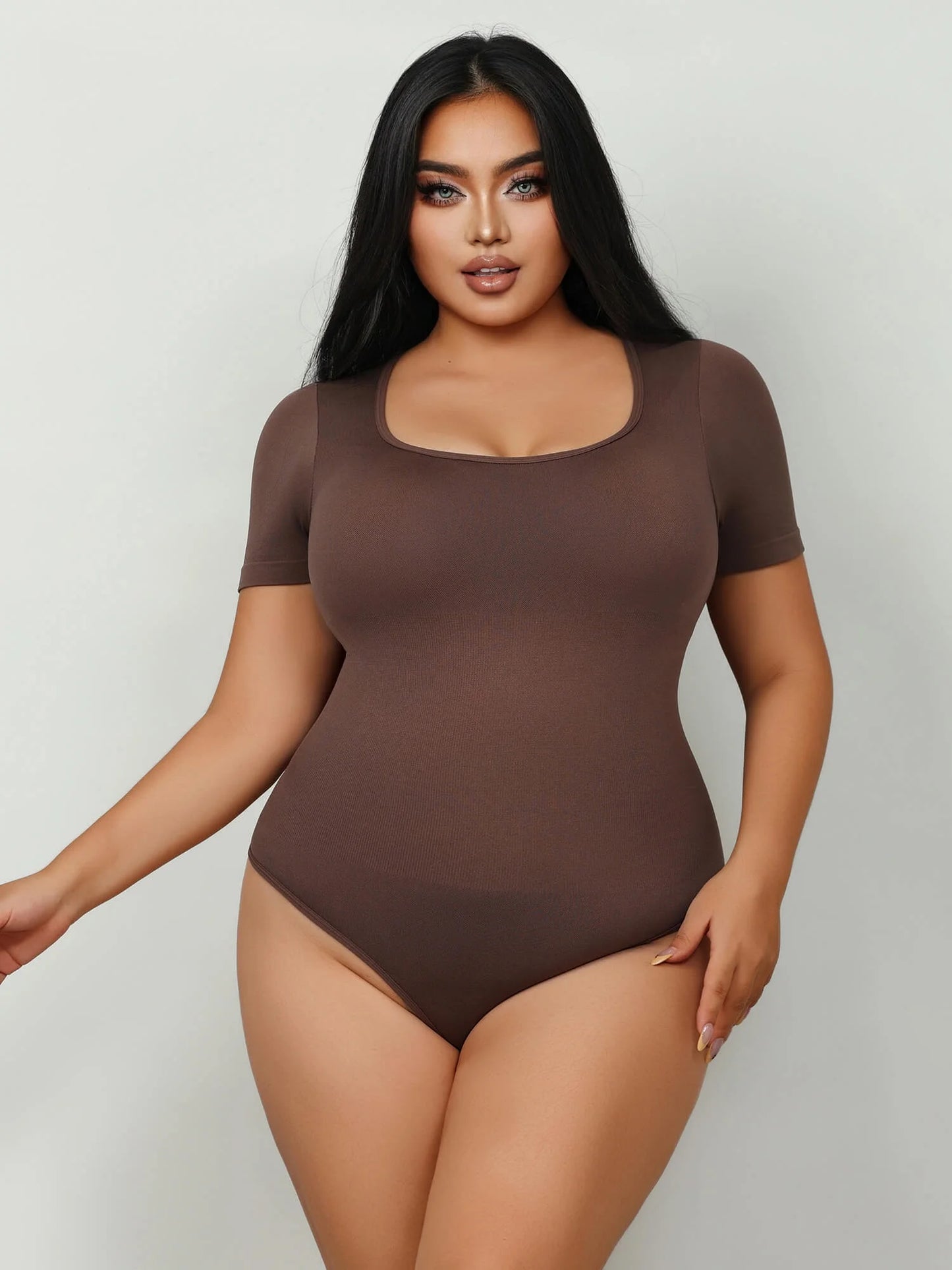 Bodysuits for Women - Body Shaper Tummy Control Bodysuit, Shapewear Bodysuits for Women,Square Neck plus Size