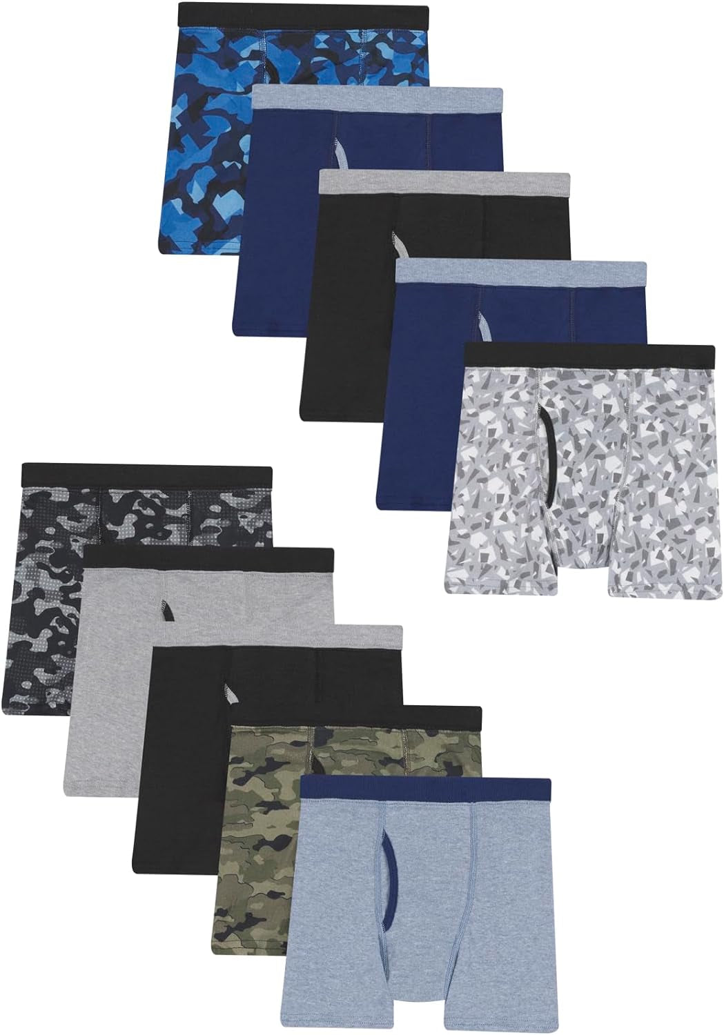 Boys  Boys' and Toddler Underwear, Comfort Flex Wb Boxer Briefs, 10-Pack