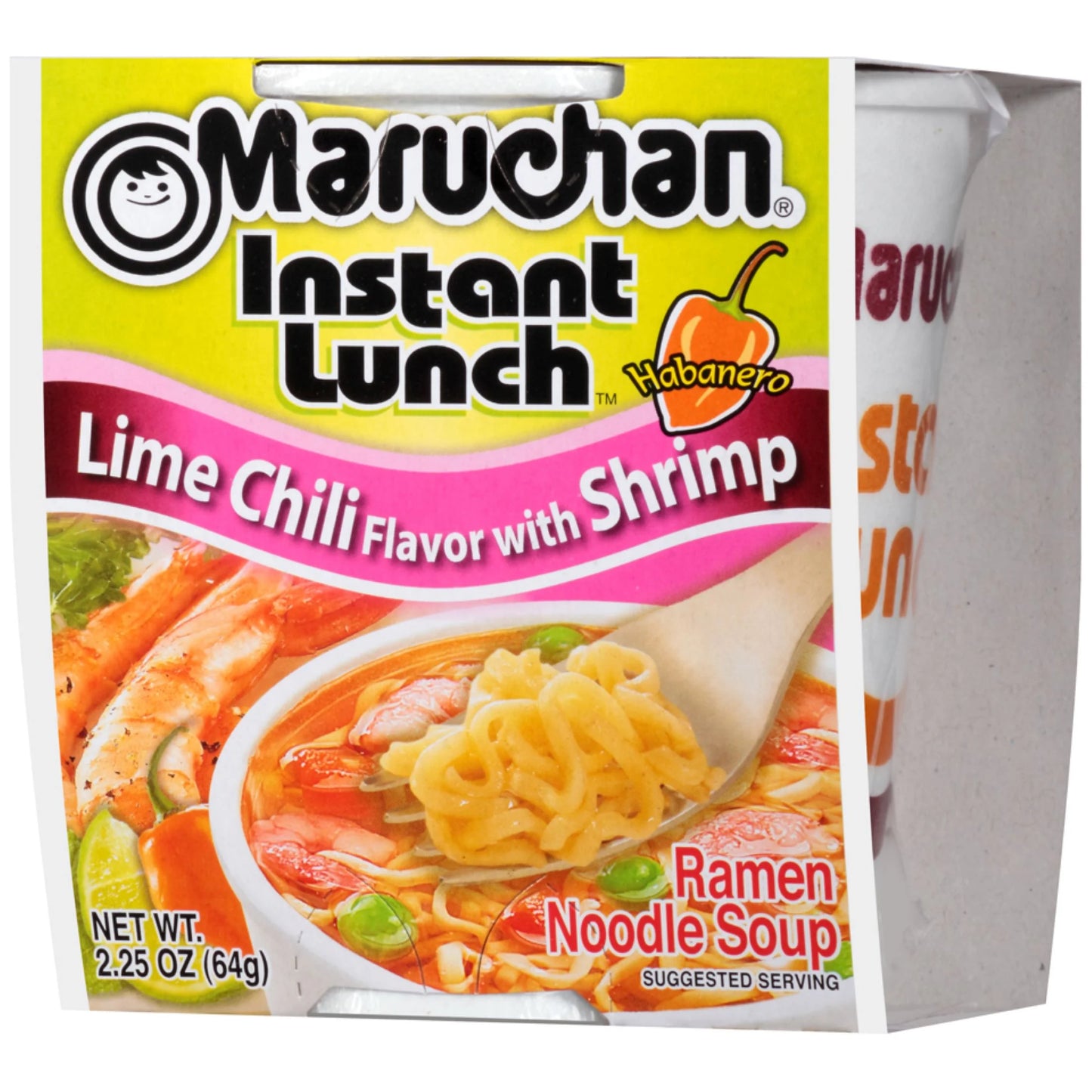 Instant Lunch Ramen Noodles, Lime Chili Flavor with Shrimp, Shelf Stable, 2.25 Oz Cup