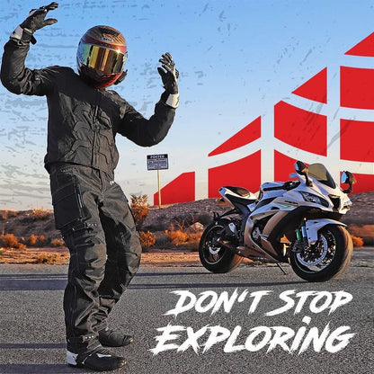 Spyder Motorcycle Jacket for Men with Weather Resistant Cordura Textile Fabric for Enduro Motocross Jacket