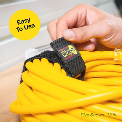 - Super-Stretch, 18" (6 Pack) - Elastic Hook and Loop Cinch Straps - Extension Cord Organizer, Hose and Cables Straps, Cord Wrap