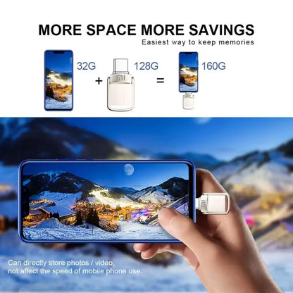 Xiaomi Metal 2TB Pendrive USB 3.0 Key Type C High Speed USB Flash Drive 512GB Storage PC Phone Data Transfer Memory Stick 128GB