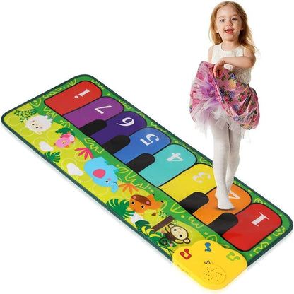 Foot  32" Keyboard Play Mat Toddler  with 5 Animal Sounds Early Education Toys Gift for Girls Boys