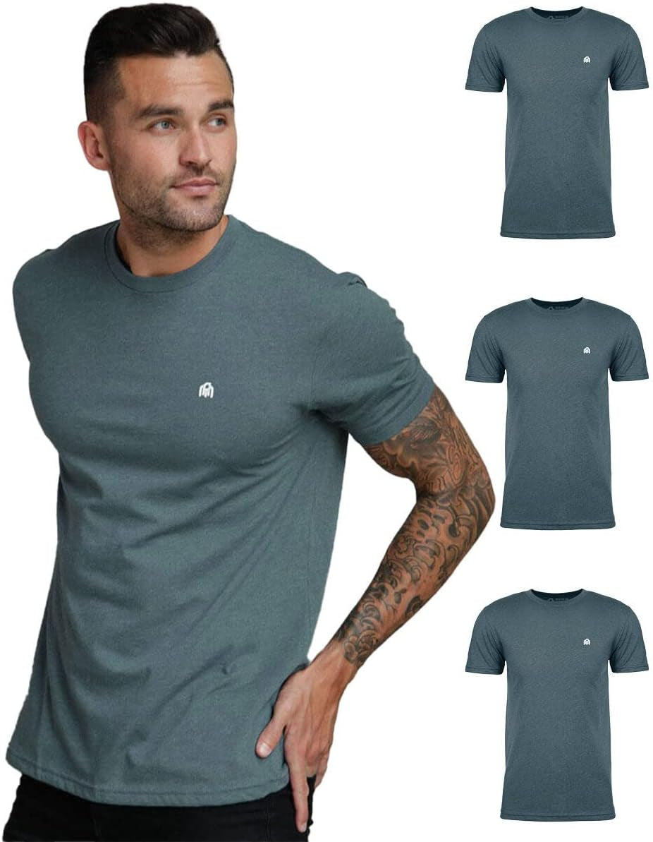 Mens T Shirt Packs - Short Sleeve Crew Neck Soft Fitted Tees S - 4XL Fresh Classic Tshirts